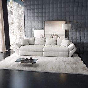 Canapea extensibilă dumonde cu ladă de depozitare si sezut confortabil din spuma high-density, Loana Zoom Cream 300x100 cm