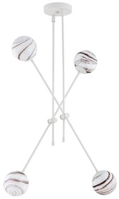 Lustra reglabila design modern ABSOS 4L alba