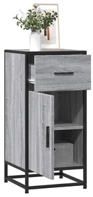 vidaXL Dulap, gri sonoma, 35,5x35x76 cm, lemn prelucrat și metal
