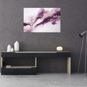 Tablou - Artă fluidă violet (90x60 cm)