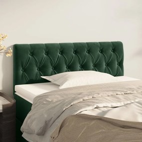 346337 vidaXL Tăblie de pat, verde închis, 100x7x78/88 cm, catifea