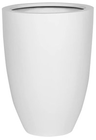 Ghiveci de flori Ben, alb mat, dimensiuni multiple - PotteryPots Mărime: L - v. 55 cm, ⌀ 40 cm