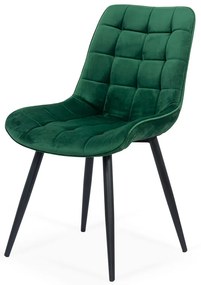 Scaun living verde BUC 206 din catifea cu cadru metalic vopsit