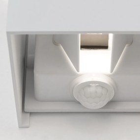 Aplica LED ambientala de exterior cu senzor de miscare IP54 CUBE-S alba