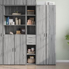 vidaXL Dulap înalt, gri sonoma, 30x42,5x185 cm, lemn prelucrat