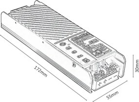 Sursă de alimentare încastrată pentru corpuri de iluminat în sistem de șină Rabalux 70206 LiTrack 100W/230V