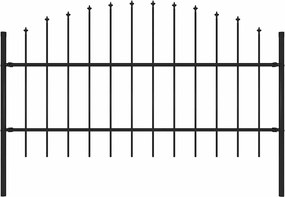 vidaXL Gard de grădină Woerden cu vârf tip suliță din oțel 170x100 cm negru