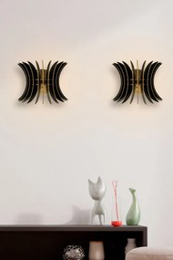 Aplica de Perete 206-WS2, 2 Bucati, Soclu E27, Max 45 - 60W, Culoare Negru