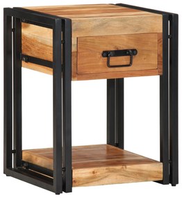 vidaXL Noptiere, 2 piese, 40x35x50 cm, lemn masiv de acacia