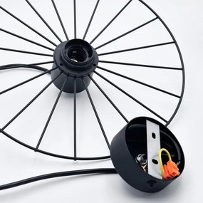 Lustră pe cablu MONTANA 1xE27/15W/230V d. 30 cm negru