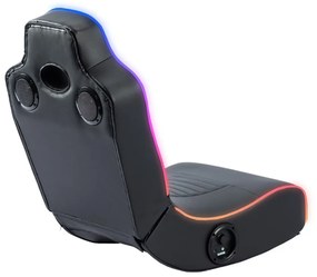 Fotoliu gaming, boxe încorporate, conectare Bluetooth, sistem iluminare RGB, PU, Negru