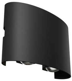 Aplica de perete exterior cu iluminat arhitectural IP54 LED Strato negru