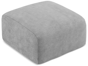 Taburet gri deschis cu tapițerie din chenille Leila – Makamii