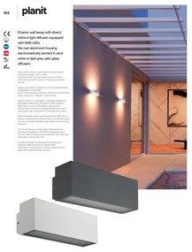 Redo 90096 - Aplica de exterior PLANIT LED/10W/230V 3000K IP54 antracit