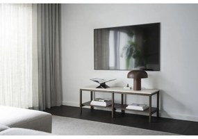 Masă consolă maro/bej cu blat din piatră 140x40 cm Orwel - Rowico