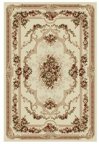 Covor crem cu flori si medalion 574 Selectează mărime: 150 X 230