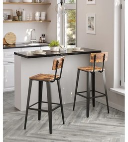 Scaun de bar AVEN maro/negru