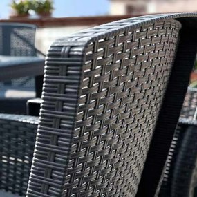 Fotoliu Lima din ratan artificial, grafit