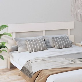 Tablie de pat, alb, 204x3x81 cm, lemn masiv de pin Alb, 204 x 3 x 81 cm, 1