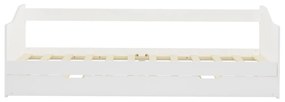 Cadru pat canapea, extensibil, alb, 90 x 200 cm, lemn de pin Alb