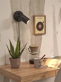 Aplica de perete eco din bambus Java dia.12x2,5cm, black