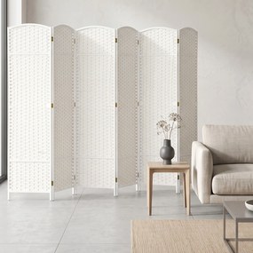 HOMCOM Paravan Decorativ pliabil cu 6 panouri, 240x170 cm, Negru | Aosom Romania
