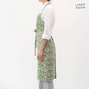 Șorț din in Evergreen Damask – Linen Tales