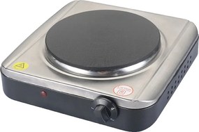 Plita electrica Rosberg R51445KR, 1500W, 18,5 cm, Control manual, 4 trepte, Argintiu