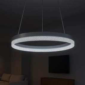 Lustră LED suspendată pe cablu GALA LED/25W/230V Ø 50 cm, argintie