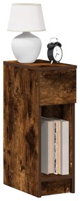 vidaXL Noptiere cu sertar 2 buc stejar afumat 20x36x60 cm