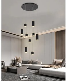 Lustră LED dimabilă pe cablu Wofi 5003-904 TOULOUSE LED/57W/230V negru/auriu