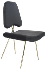 Scaun tapitat Salvadore negru/gold – H93 cm