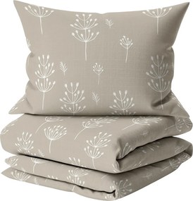 Lenjerie de pat din bumbac Renforce FARAH bejă Dimensiune lenjerie de pat: 80 x 80 cm | 135 x 200 cm