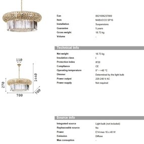 Lustra deosebita design elegant NABUCCO SP18