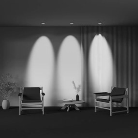 Spot incastrabil LED directionabil IP44 Lens alb 3000K 12W