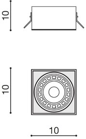 Azzardo AZ2872 - Plafonieră NOVA 1xGU10-ES111/50W/230V