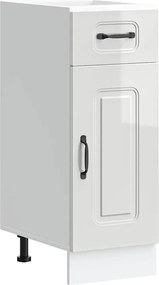 vidaXL Dulap bază de bucătărie „Kalmar” din lemn prelucrat alb lucios