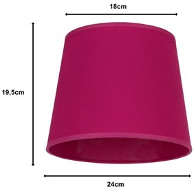 Duolla - Abajur pentru lampă de birou CLASSIC M E27 pr. 24 cm roz