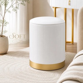 SEA75 - Set Masa toaleta, 100 cm, cosmetica, masa machiaj cu oglinda, masuta vanity cu scaun - Alb-Auriu