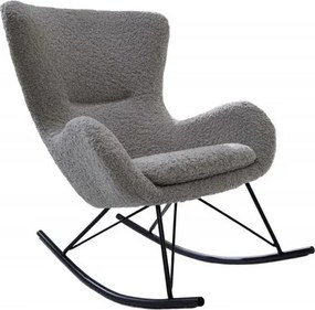 Scaun balansoar design nordic Scandinavia Swing, boucle gri