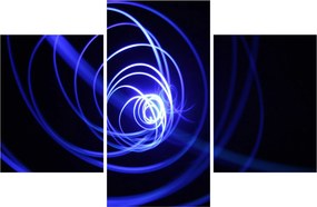 Tablou cu spirale albastre (90x60 cm)