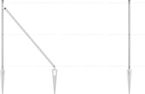 vidaXL Stâlp de gard. 52 pcs Gri 3,2 x 3,2 x 185 cm