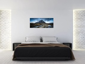 Tablou cu munții și tigrul (120x50 cm)