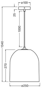 Lustră pe cablu Ledvance DECOR CARDBOARD 1xE27/15W/230V d. 25 cm