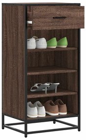 vidaXL Suport pantofi Stejar maro 48x38x97,5 cm Lemn prelucrat