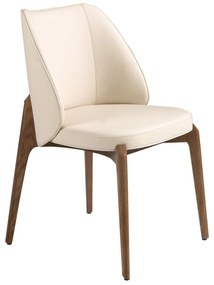 Scaun Lux tapitat cu piele sintetica Cream