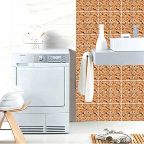 Set stickere decorative faianta Nuante Lemn