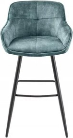 Set 2 scaune de bar Euphoria albastru petrol