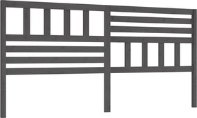 vidaXL Tăblie de pat, gri, 186x4x100 cm, lemn masiv de pin