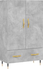 vidaXL Dulap înalt, gri beton, 69,5x31x115 cm, lemn prelucrat